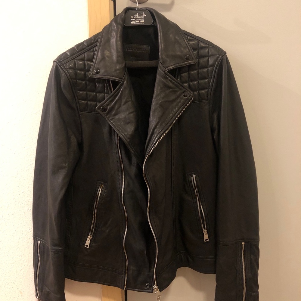 All Saints Men’s Black Taro Biker Jacket